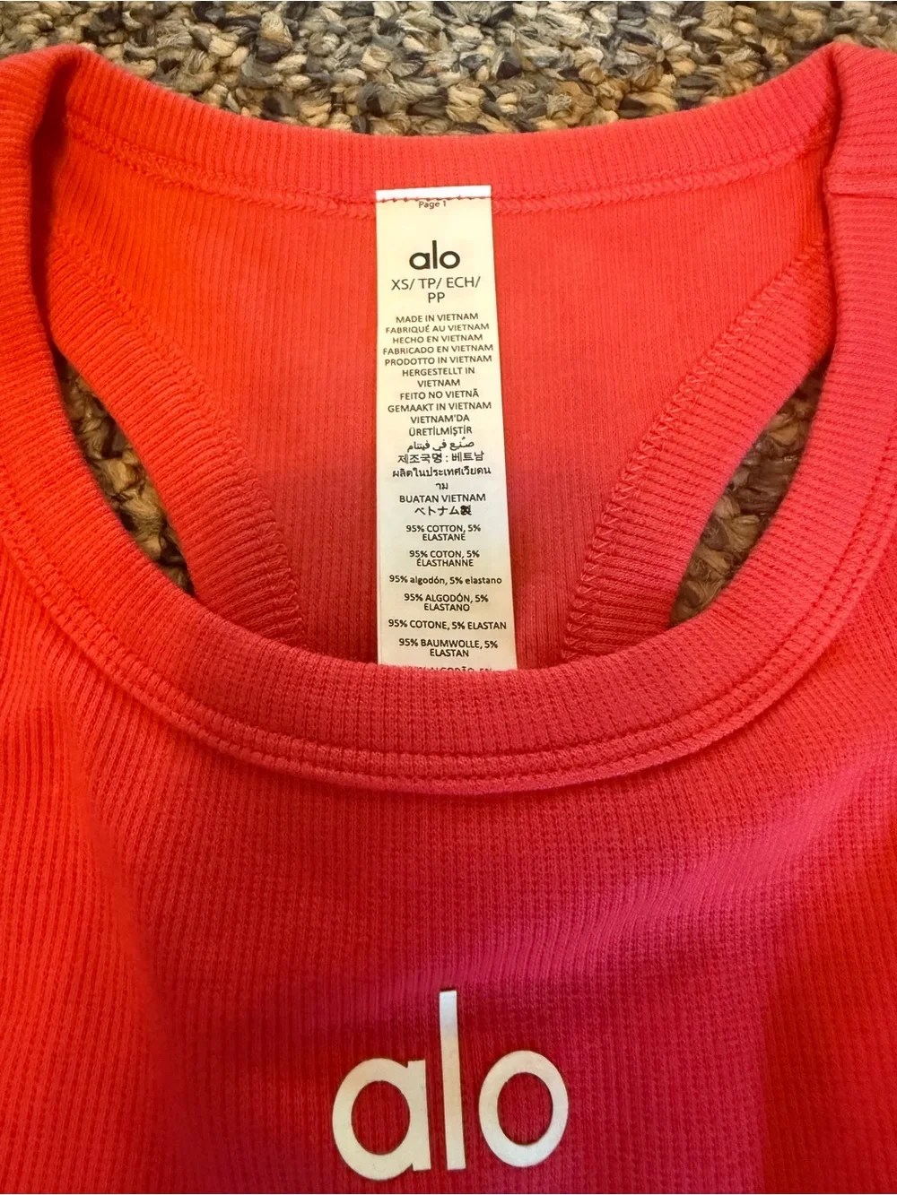 NWT ALO YOGA Candy Red Set: Match Point Skirt and Aspire Tank Top